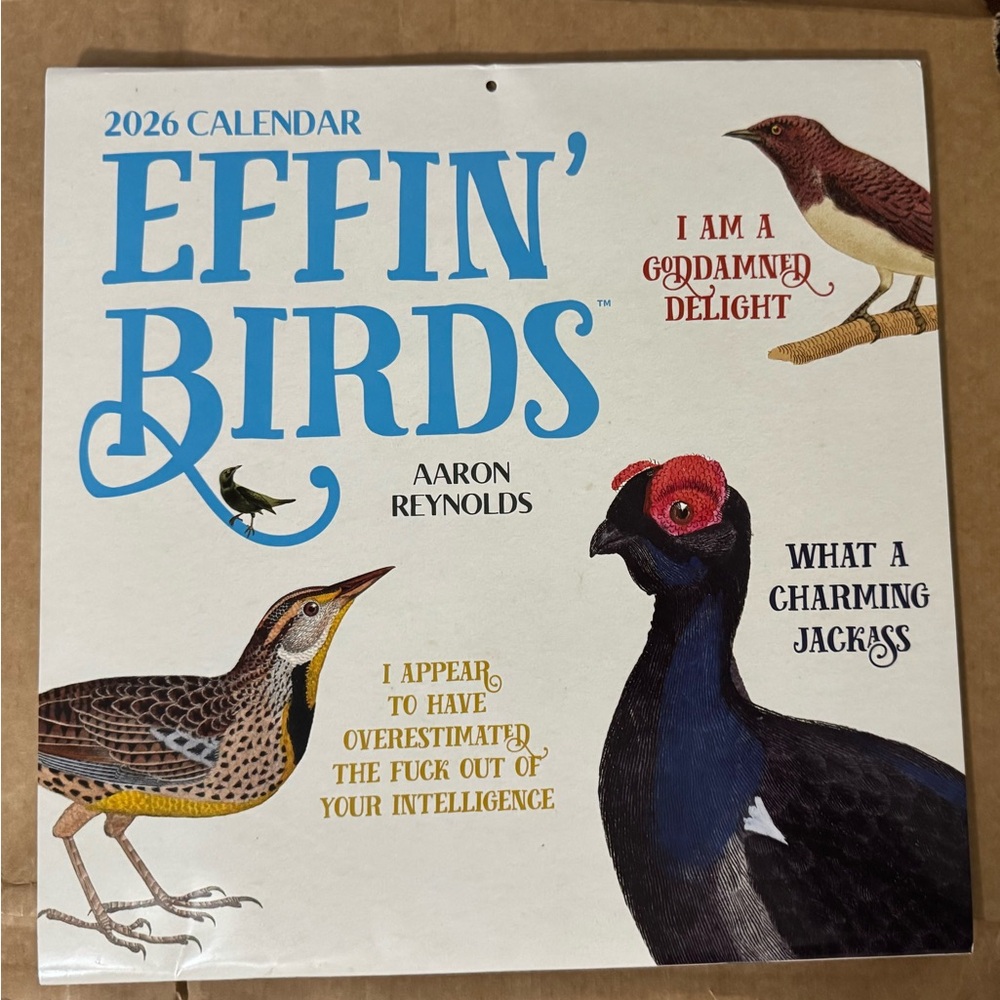 Effin' Birds 2026 Wall Calendar